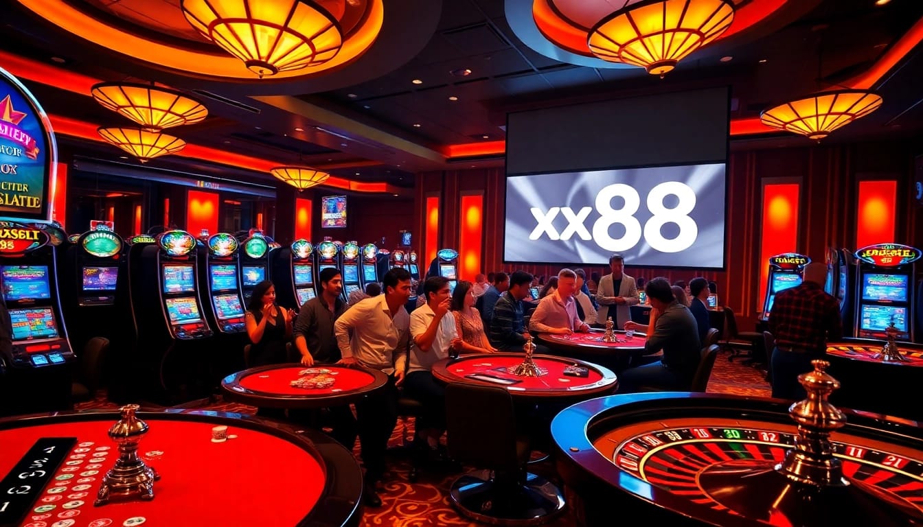 Experience the thrill of winning at XX88's luxurious casino tables.