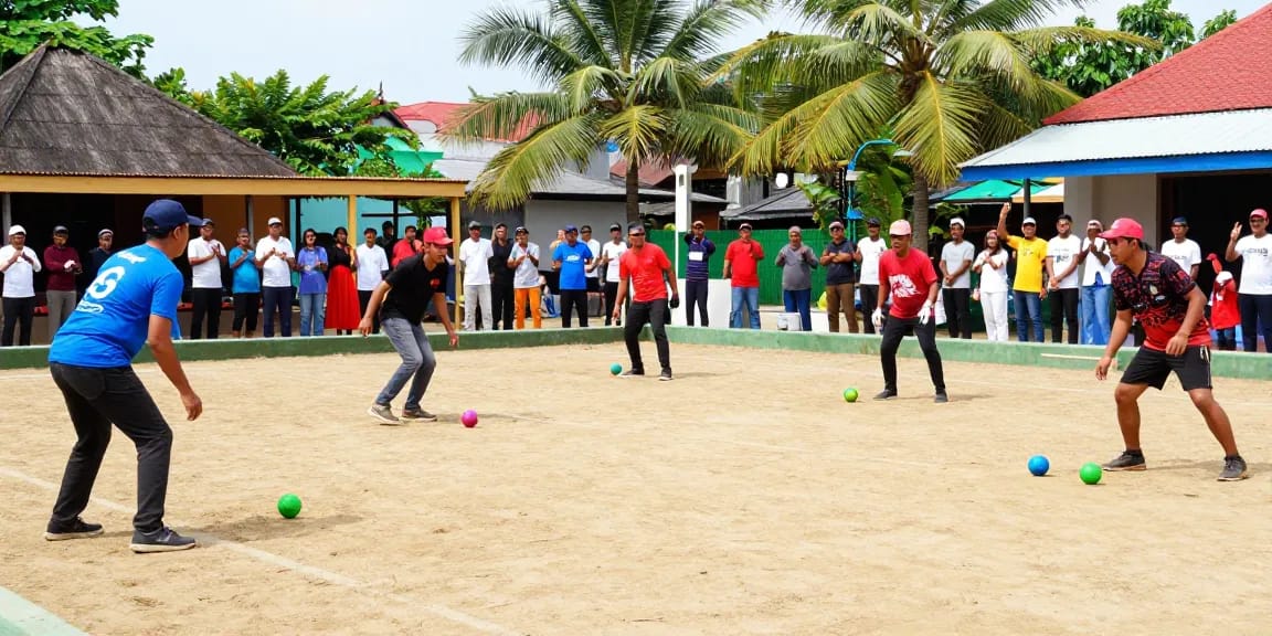 Community engagement at petanque event in Palopo showcasing fopikotapalopo.org