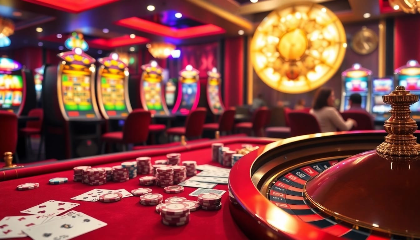 Experience the thrilling ambiance of OKKING's luxurious poker scene with vibrant chips and elegant cards.