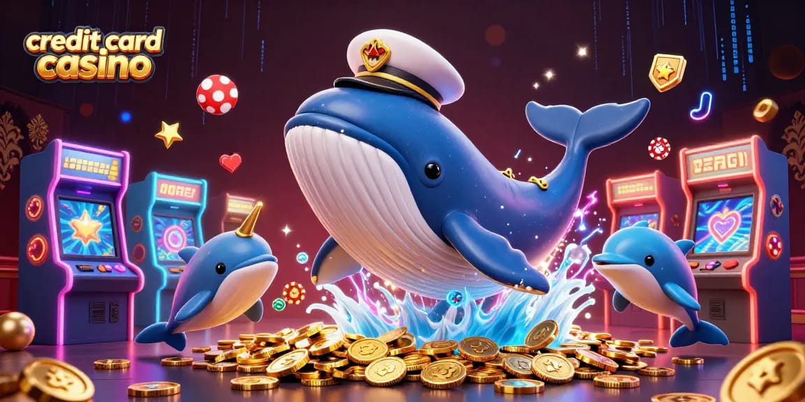 Experience the thrill of a credit card casino with whimsical sea creatures and dynamic gaming elements.