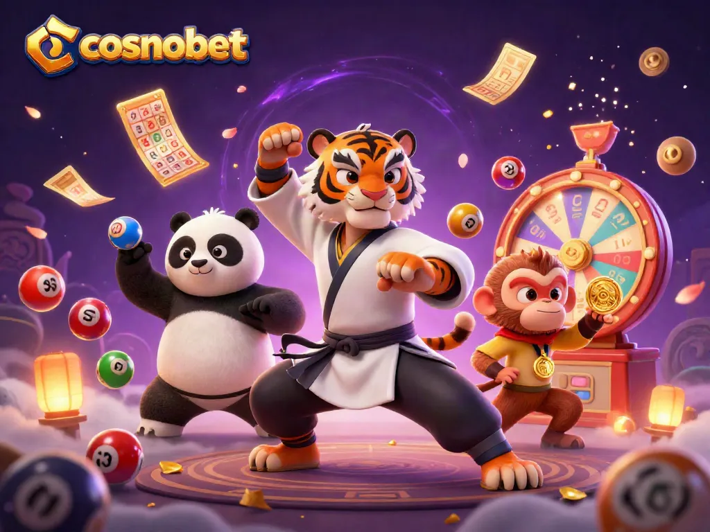 Experience gaming excitement at Cosmobet with dynamic lottery elements and charming characters.