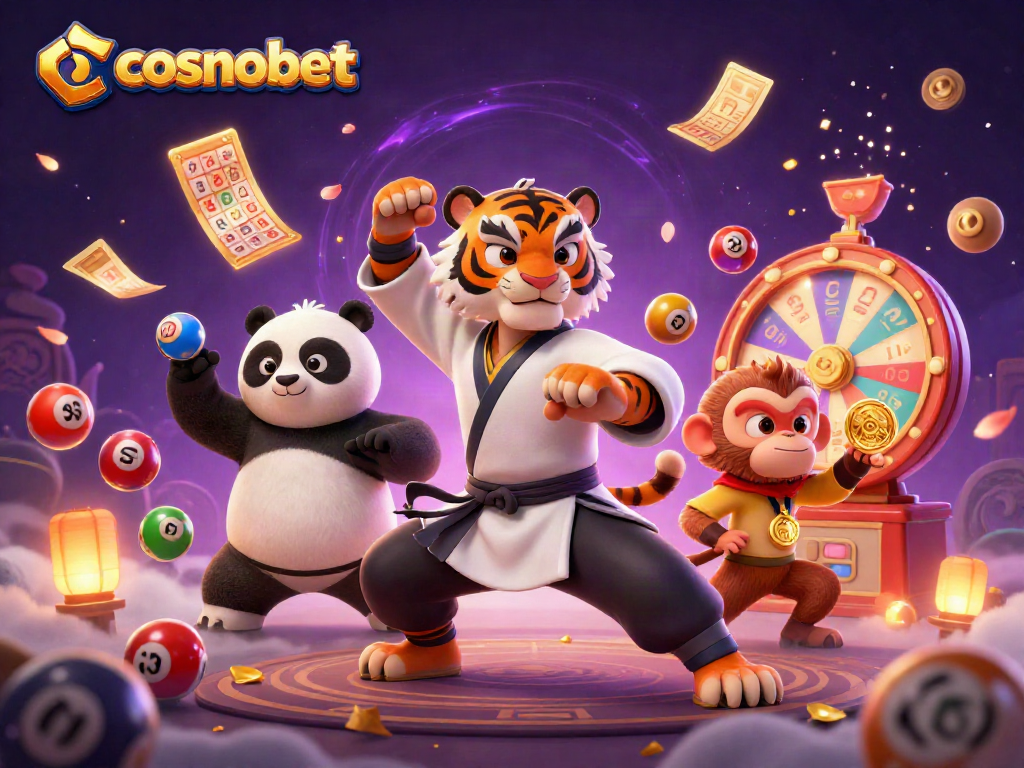 Experience gaming excitement at Cosmobet with dynamic lottery elements and charming characters.