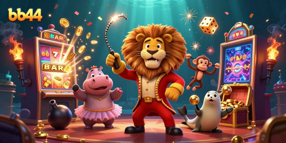Engage with the thrilling casino experience at bb44 with festive characters and jackpot excitement.