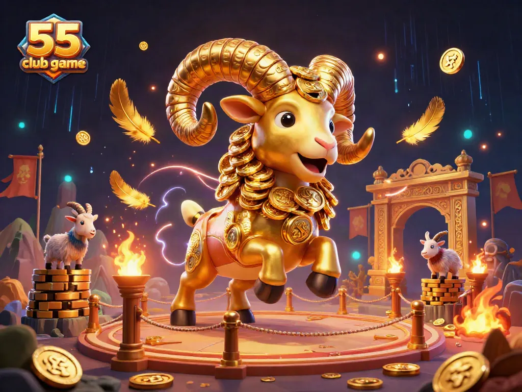 Experience the thrill of winning with the 55 club game in this dynamic gaming illustration.