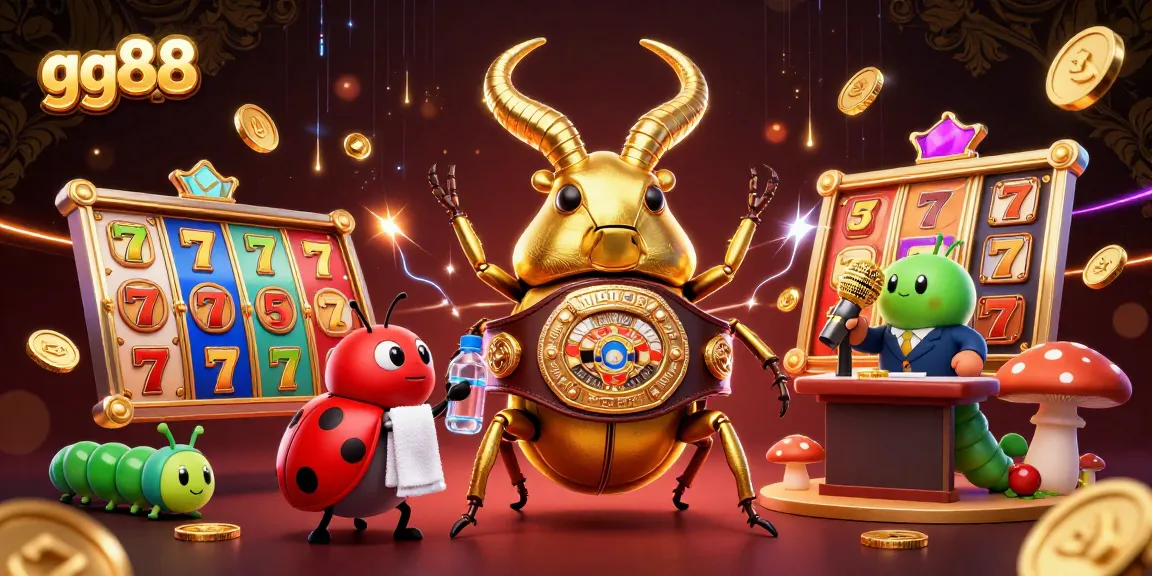 Experience the excitement of gg88 with this vibrant, detailed casino illustration featuring games and characters.