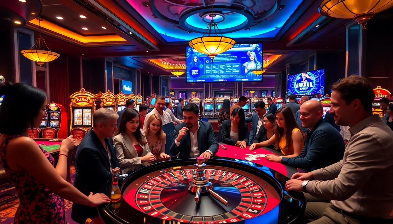 Engage with the thrilling atmosphere of rikvip nhà cái at a luxurious casino.