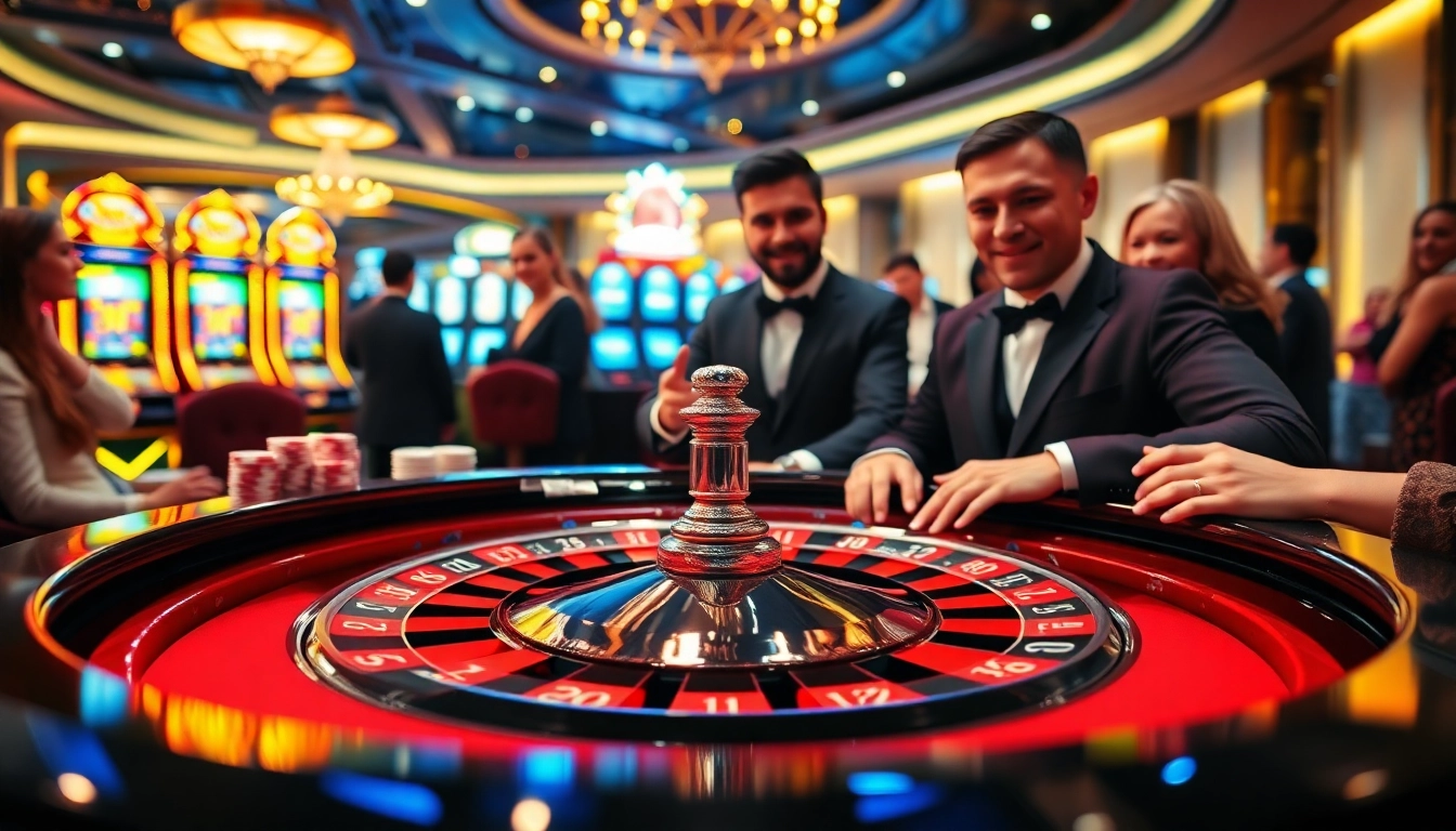 Experience thrilling games at xin88hv.club's vibrant roulette table with exciting players.