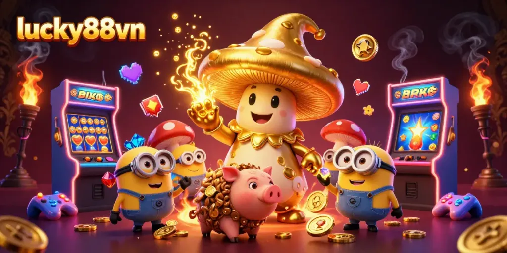 Experience thrilling gameplay with lucky88vn’s golden wizard and treasure-seeking adventure, showcasing casino excitement.
