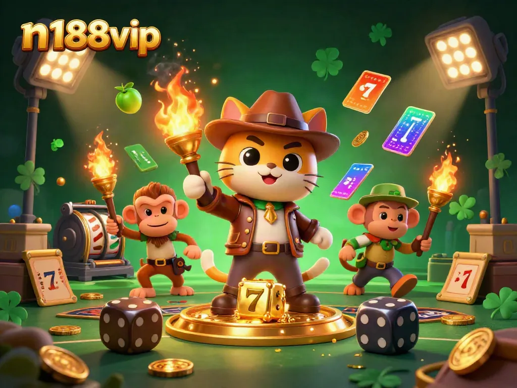 Experience the thrill of n188vip's jackpot slots in a 3D animated adventure!