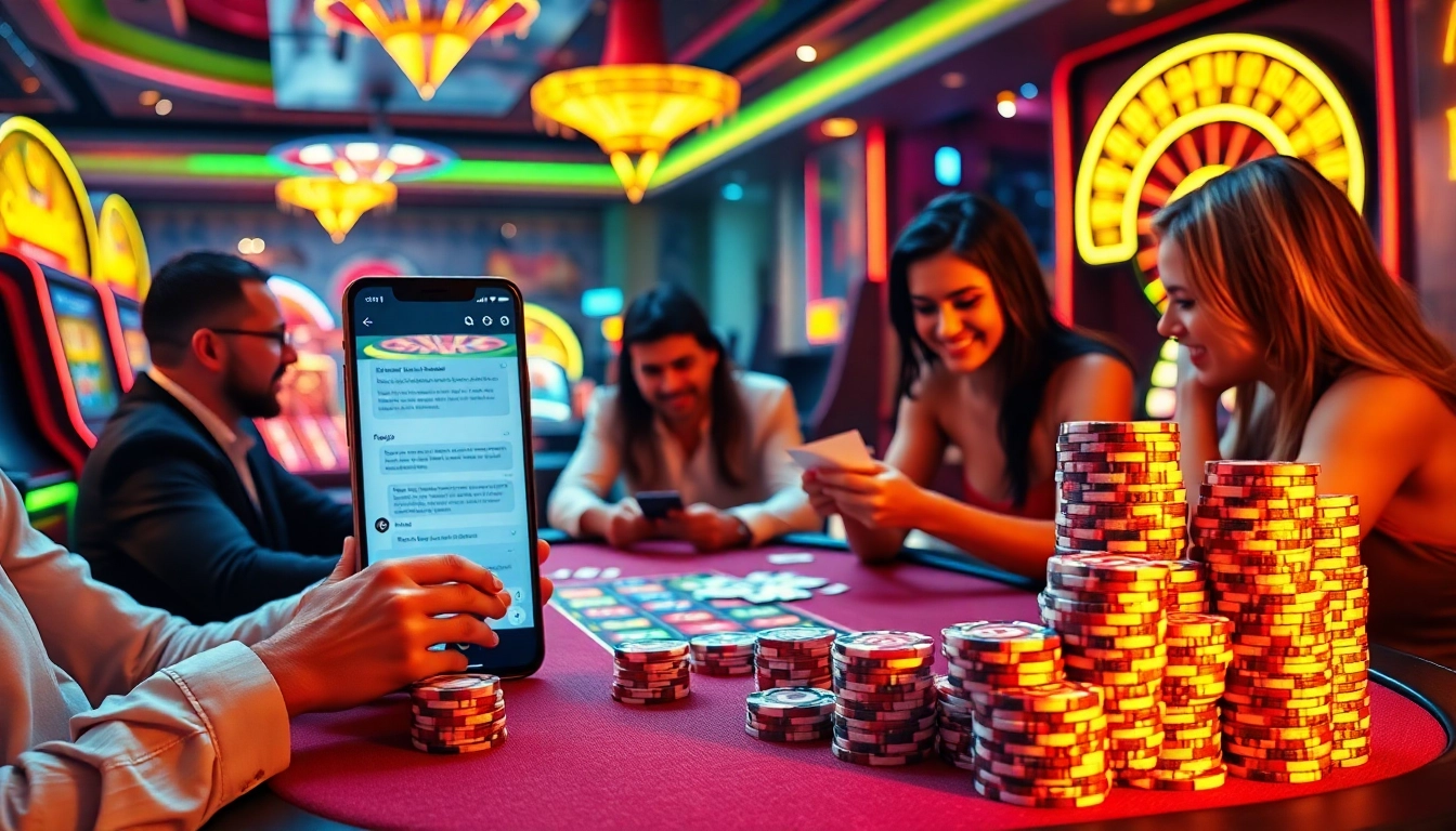 Experience ai girlfriend chat while enjoying thrilling poker action in a vibrant casino atmosphere.