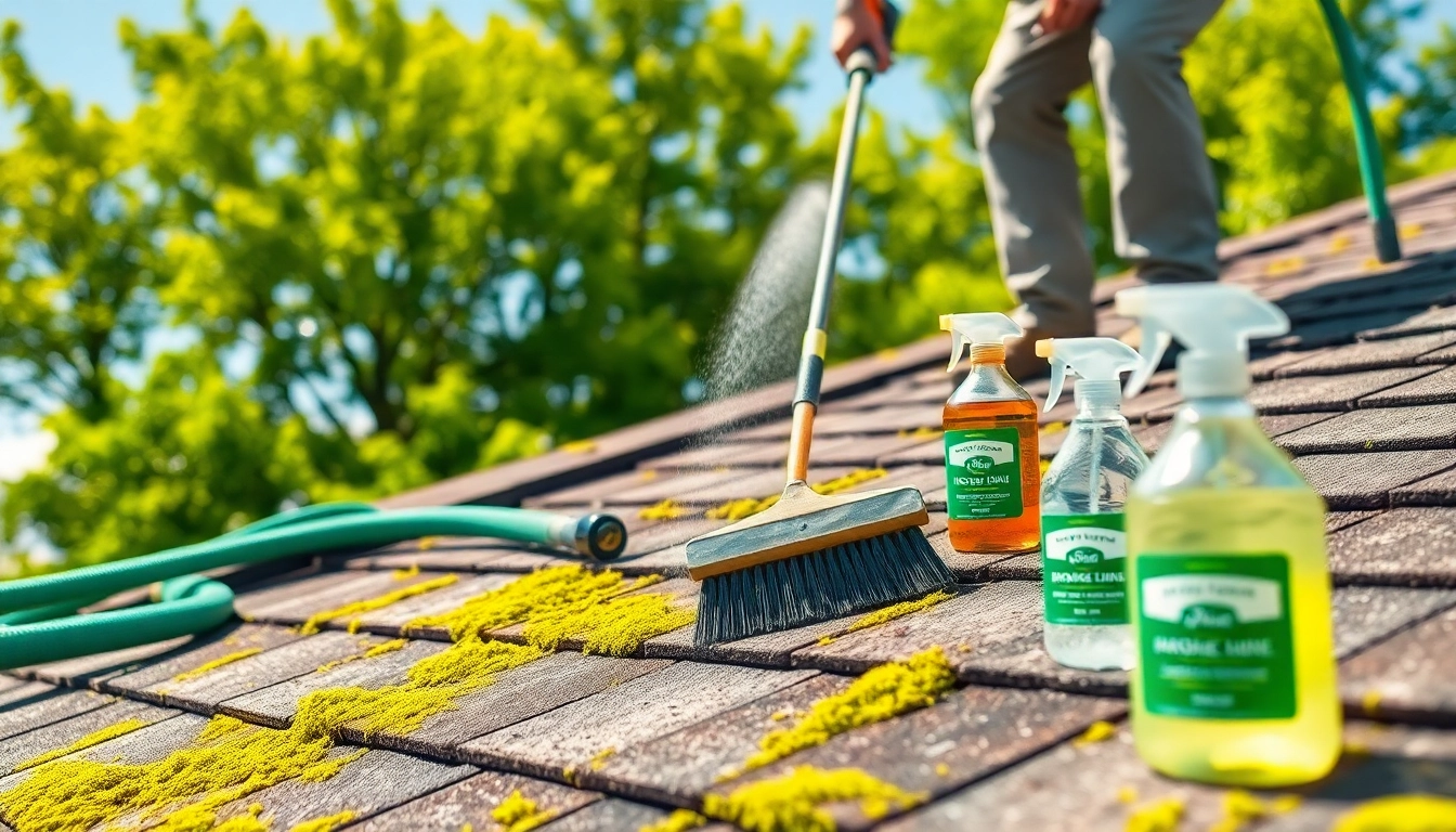 Experience thorough moss removal from roofs with eco-friendly tools and techniques.