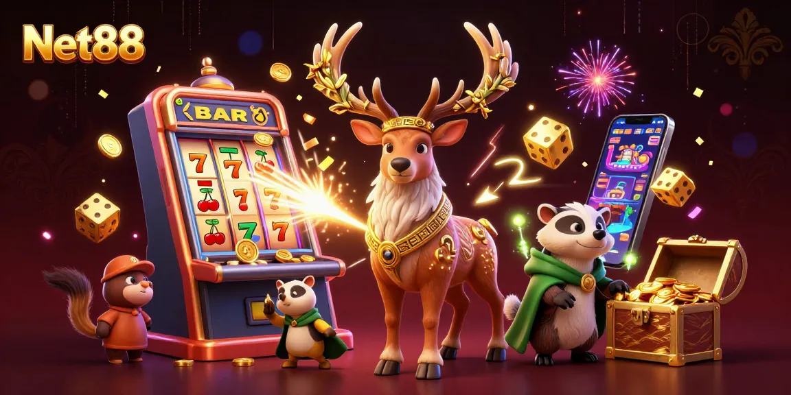 Engage with Net88's thrilling jackpot adventure featuring a Celtic druid and magical elements.
