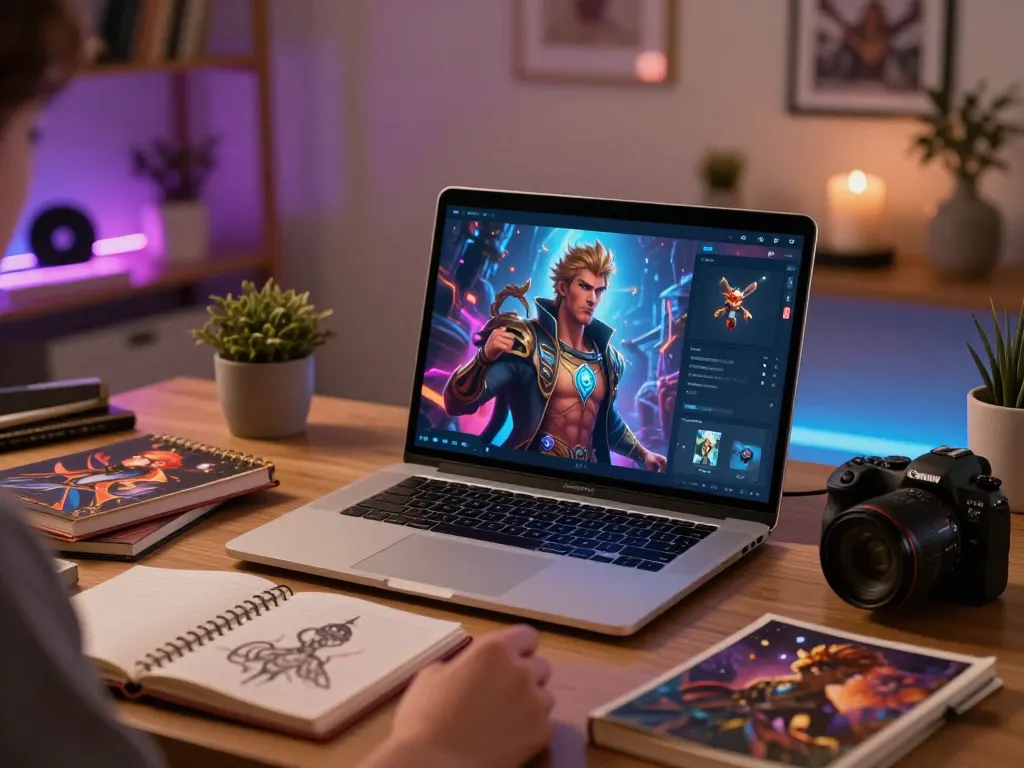 character ai nsfw session at a cozy workspace showing engaging interaction with AI.