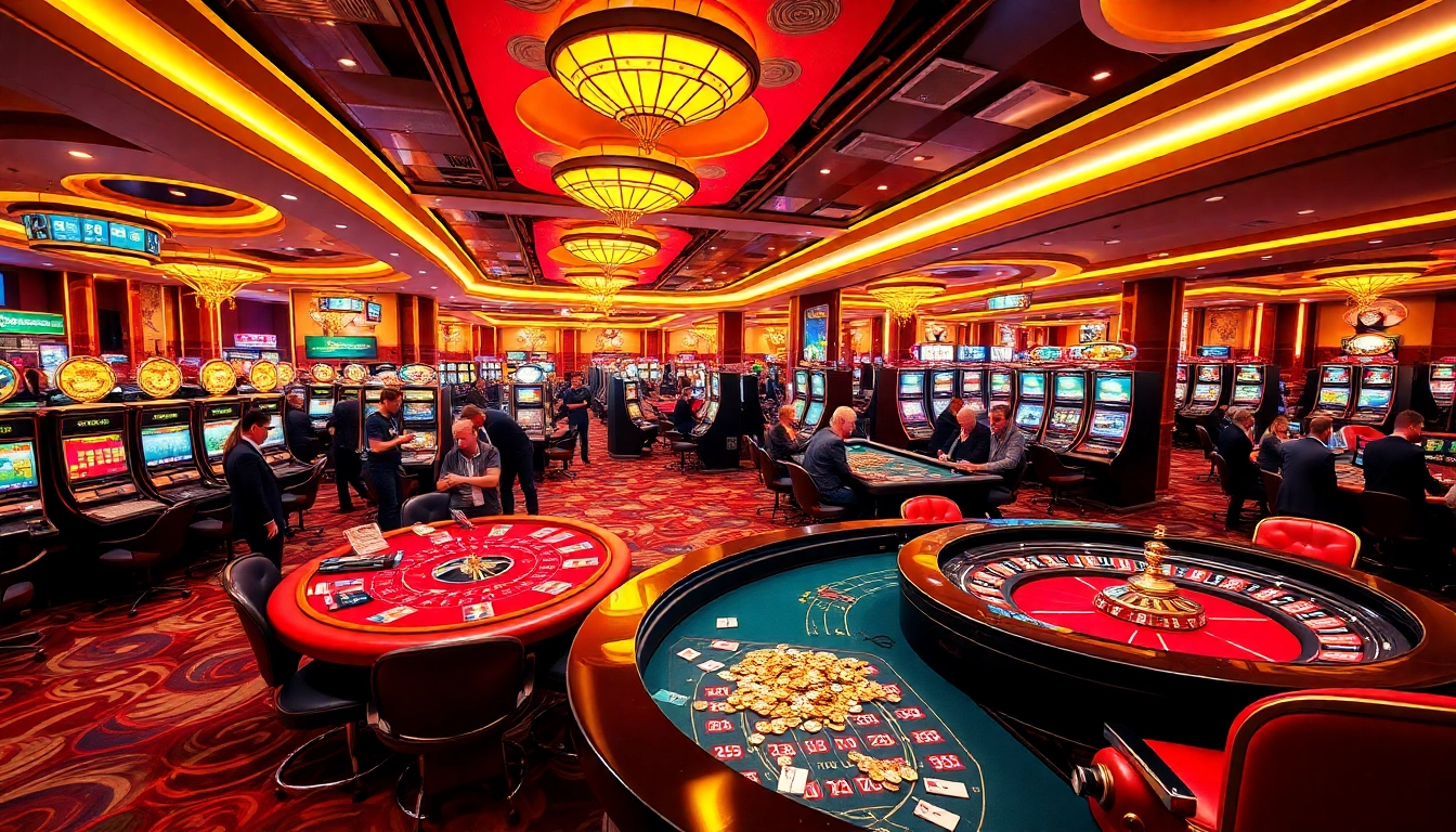 Experience the thrill of online gambling at https://188bet88.co/ with vibrant casino activities featuring poker tables, slot machines, and roulette.