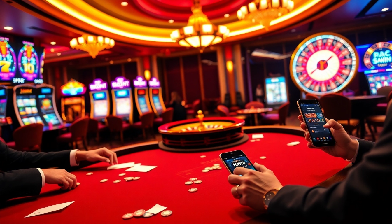 Players enjoying high stakes at the baccarat table, inspired by trang chủ 78win's vibrant online casino atmosphere.