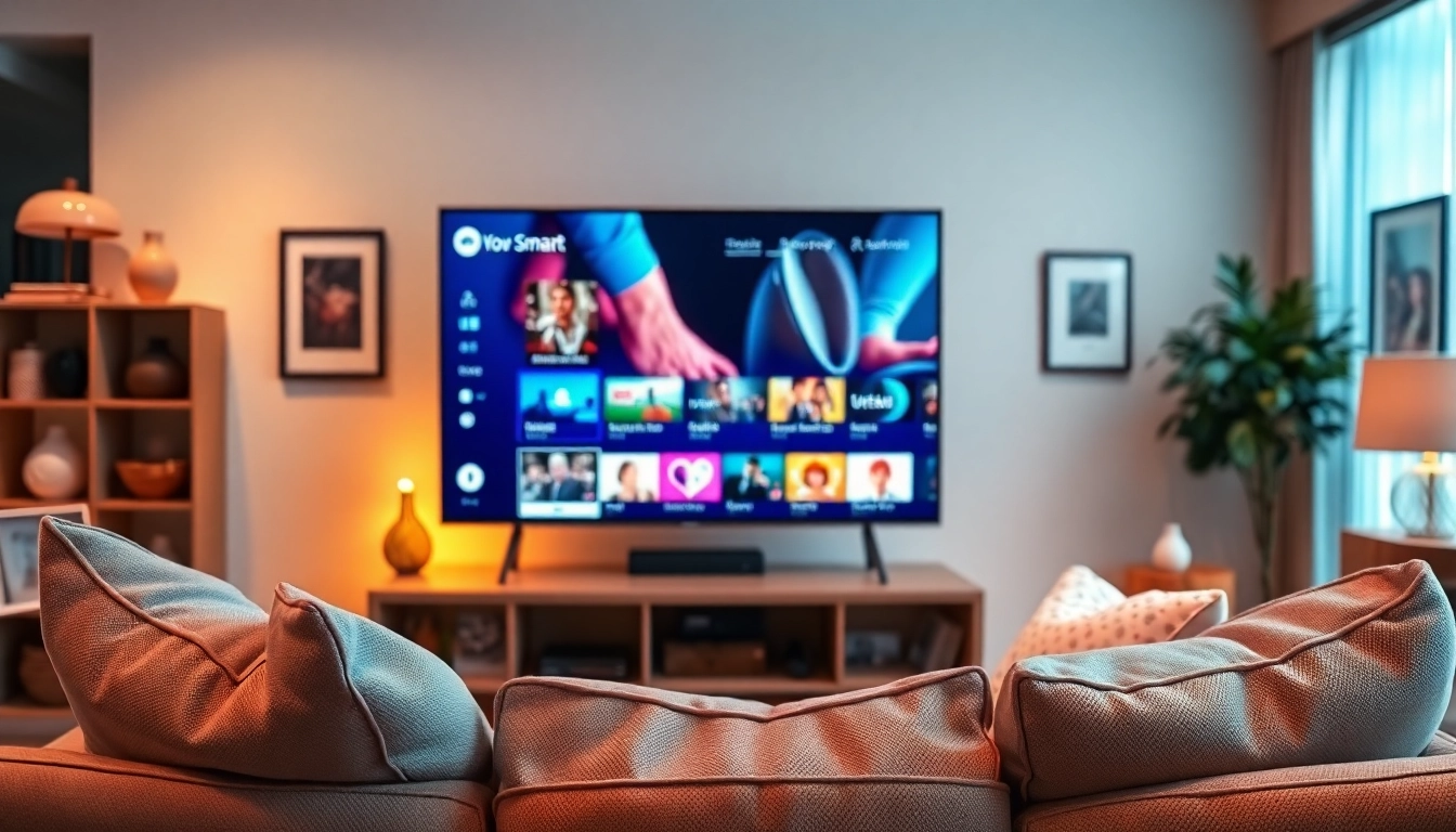 Explore iron IPTV content on a modern smart TV in a cozy living room.