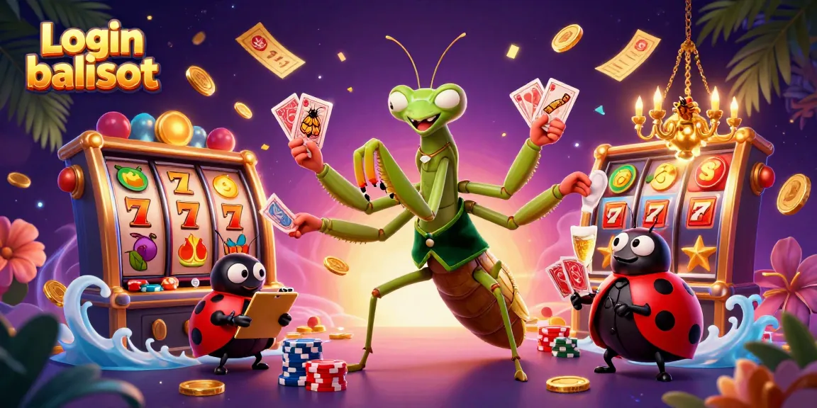 Engage with the vibrant immersive world of Login balislot featuring dynamic slot game elements and characters in action.