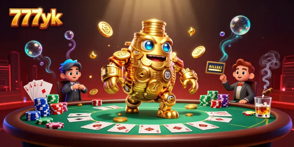 Experience exciting gameplay at 777yk with vibrant graphics and a dynamic casino scene.