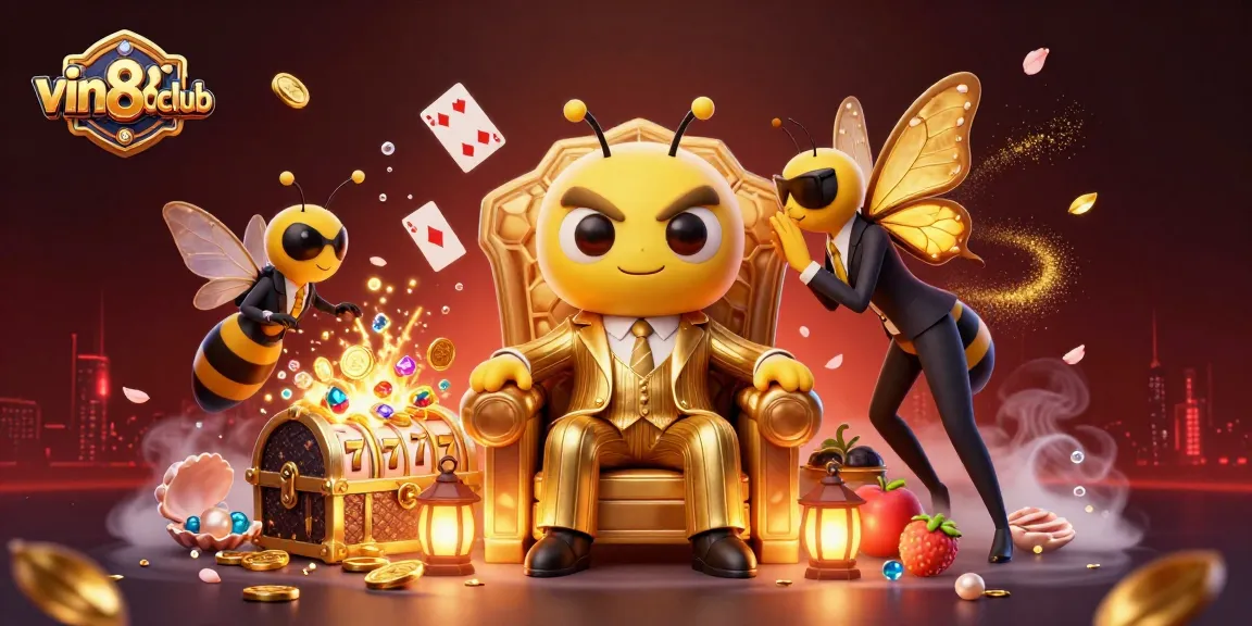 Experience thrilling adventures at vin88club with a vibrant 3D casino illustration showcasing dynamic game elements.