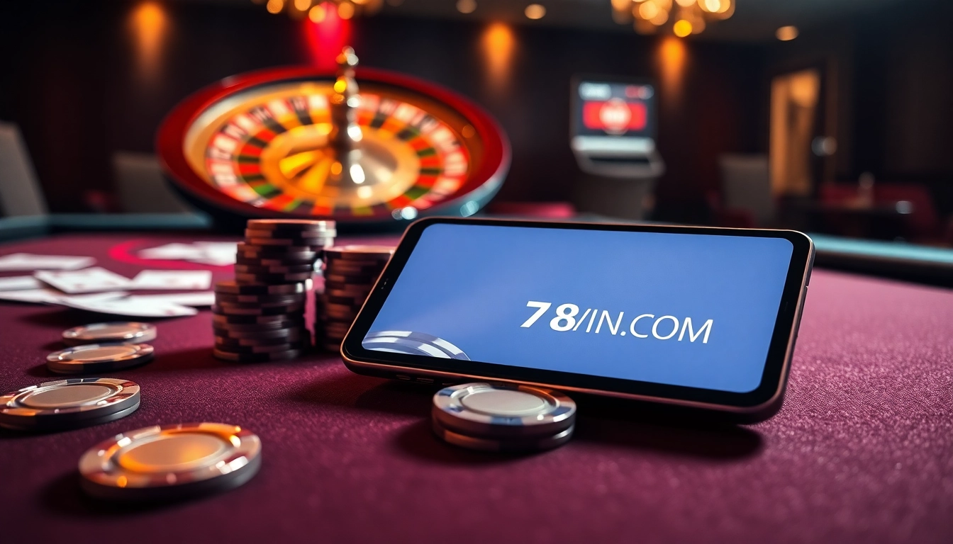 Experience the excitement of winning at 78WIN.COM casino with vibrant gaming elements.