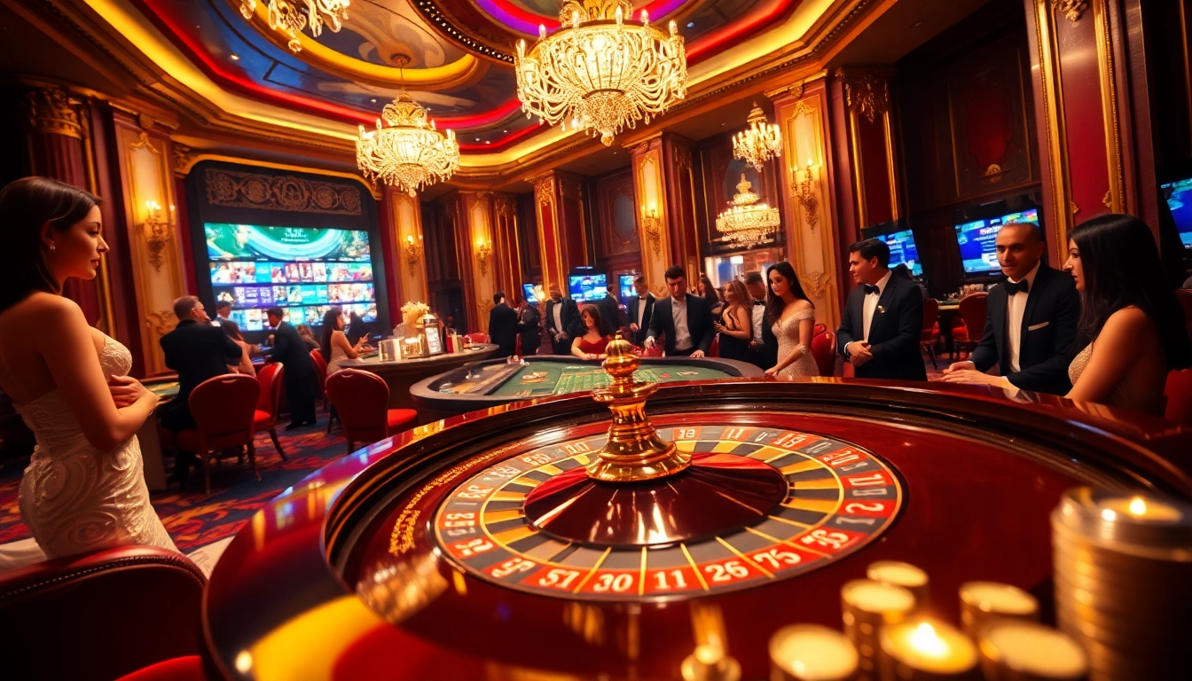 Experience thrilling gameplay at King88.limited with vibrant casino tables and excited players.