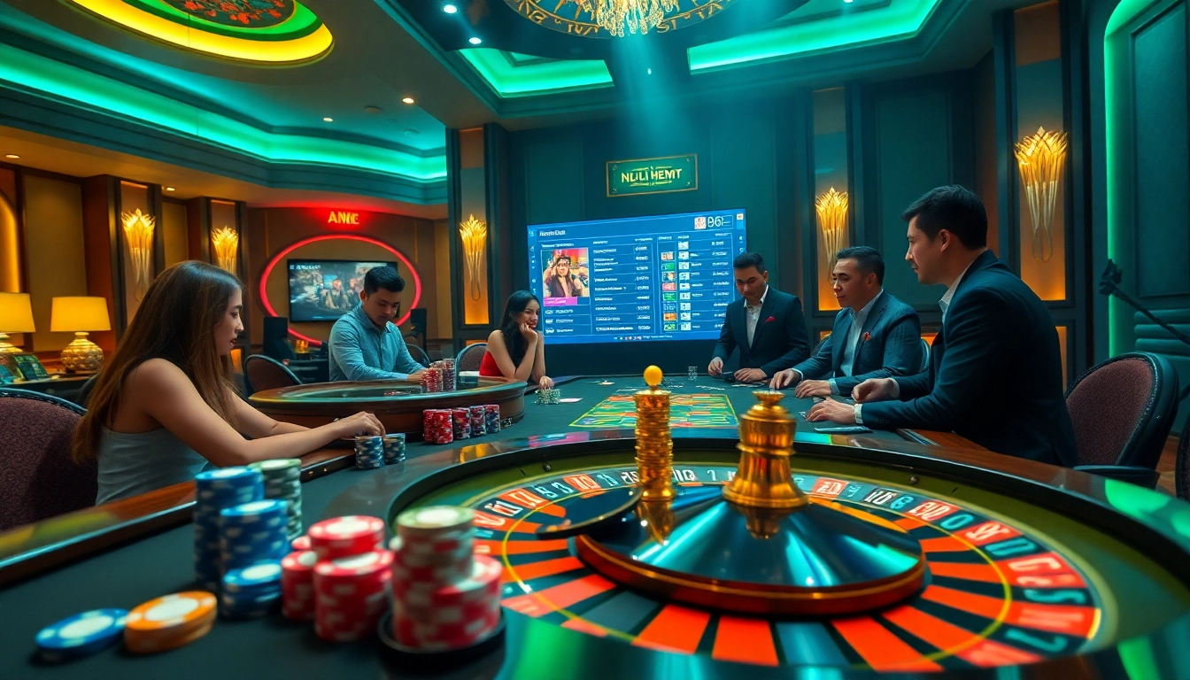 Experience fast-paced action at Nhà cái f168 with a vibrant casino atmosphere featuring poker and roulette.