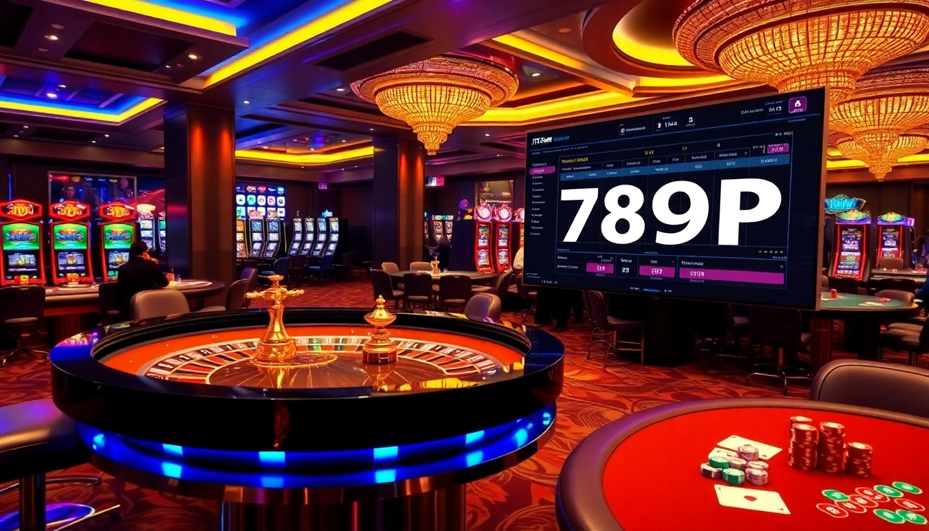 Players enjoying high-stakes gaming at the 789P casino with vibrant tables and dynamic atmosphere.