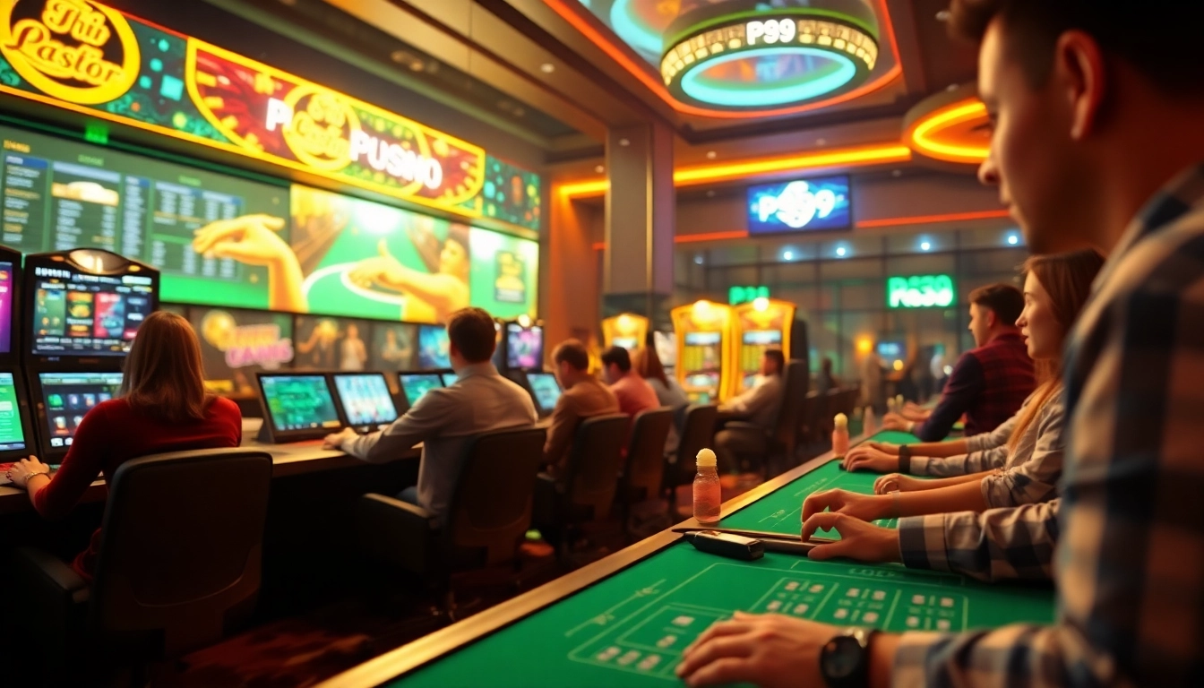 Exciting and immersive PS99 online gambling scene showcasing various games and a digital casino environment.