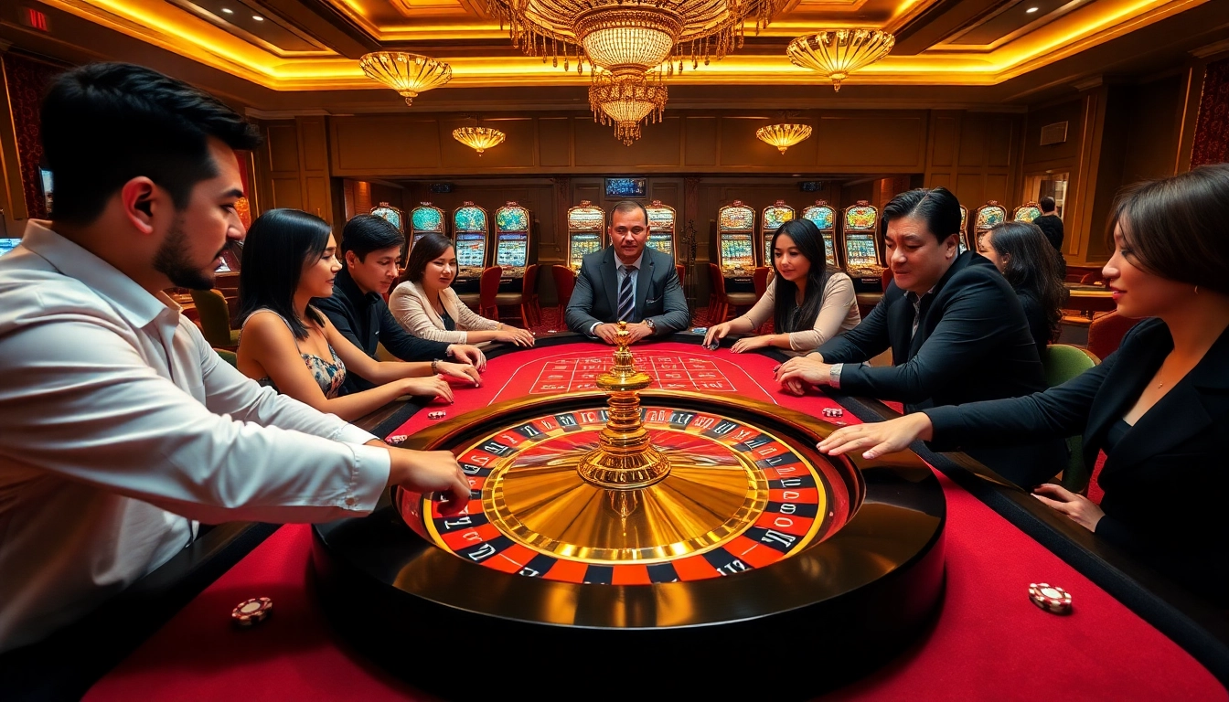 The i9bet2h club excitement radiates from players at a high-stakes roulette table.