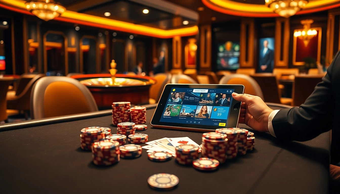 Experience the thrill of 9bet with vibrant poker chips and an engaging roulette wheel.