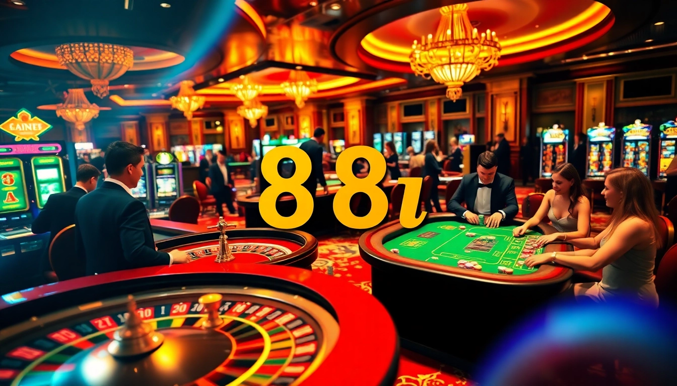 Excited gamblers at a luxurious casino table exploring 88i gambling strategies.