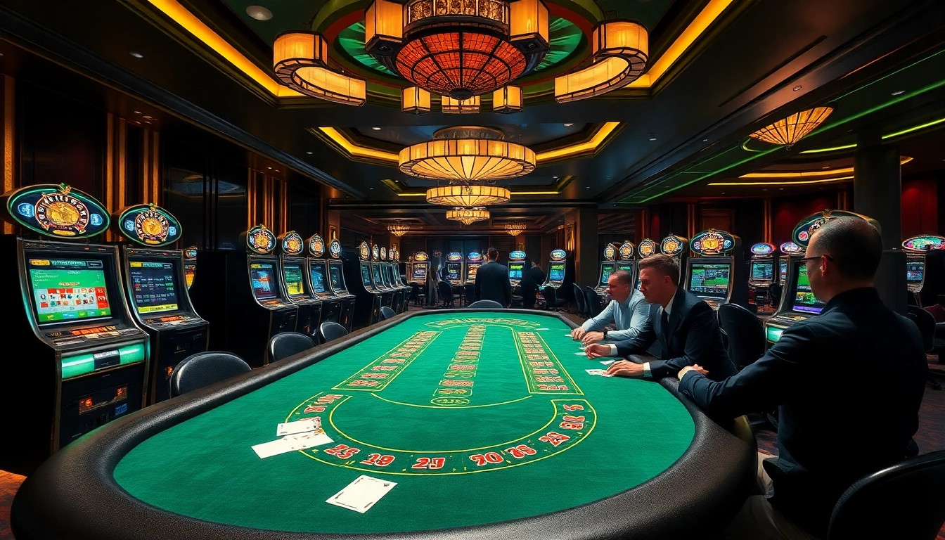 Dynamic scene of gamblers enjoying the thrill of poker and betting at bet168 net casino.