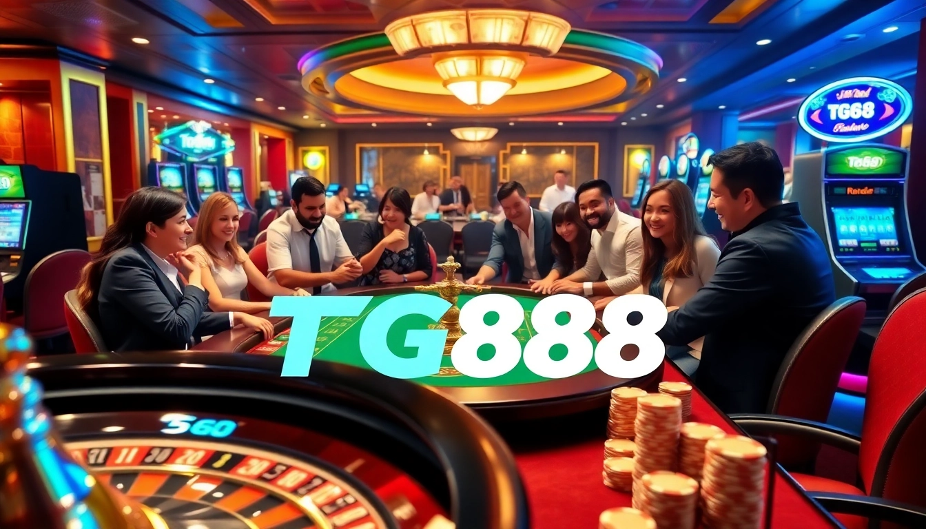 Players enjoying a thrilling game at TG88 casino, showcasing the excitement of online gambling.
